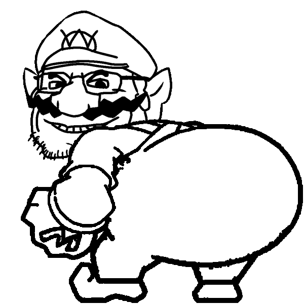 animated glasses gyatt nintendo stubble twerk variant:wahjak video_game wario // 600x600 // 147.6KB