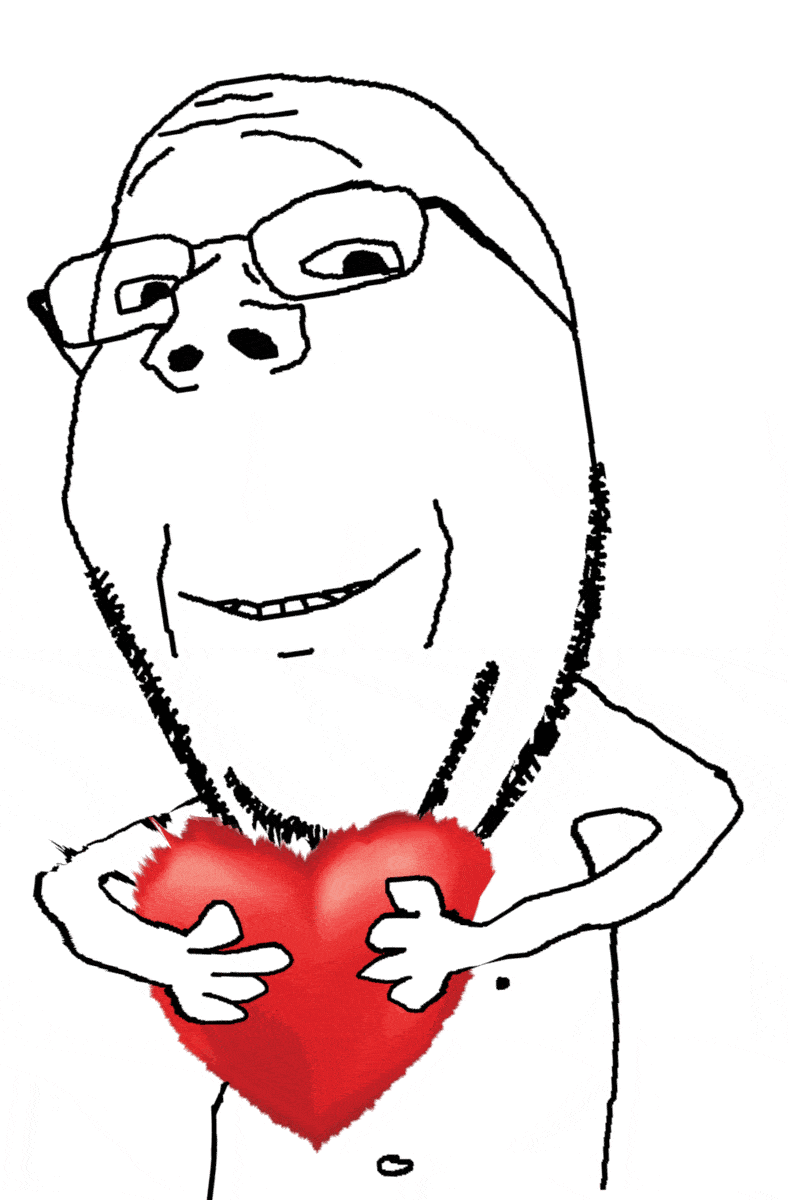 animated glasses happy heart holding_heart holding_object nipple smile sniff soyjak stubble subvariant:wholesome_soyjak variant:gapejak wink // 788x1200 // 4.0MB
