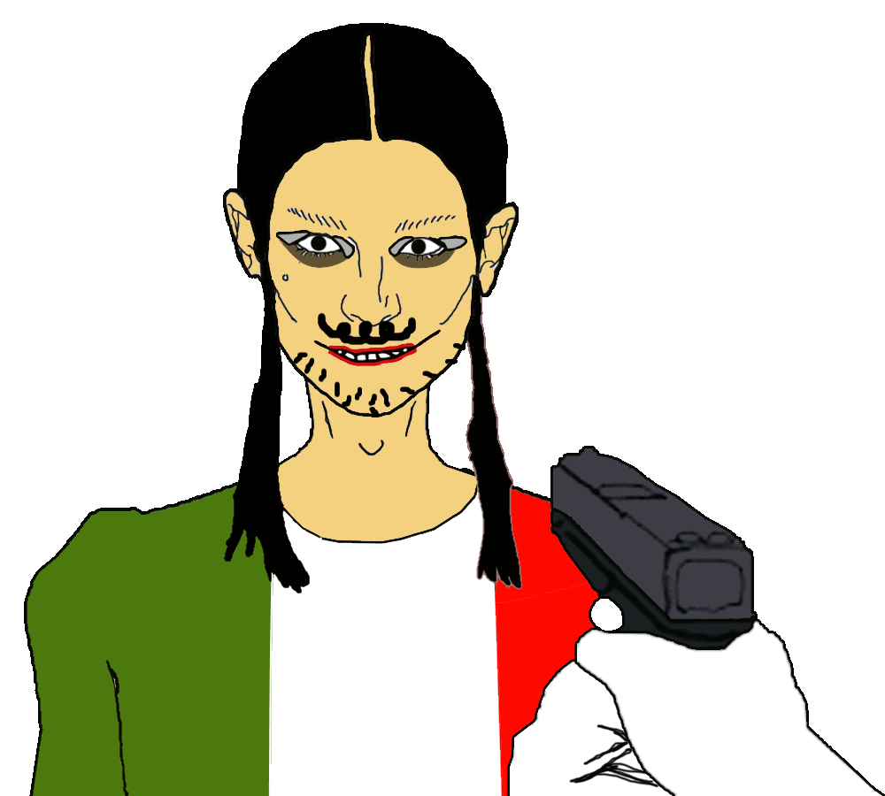 animated blood bloodshot_eyes countrywar ear ext=gif flag:italy gun gunshot hand italy meta:tagme murder nose open_mouth pistol soyjak stubble traced variant:unknown violence white_skin // 1000x900 // 216.0KB