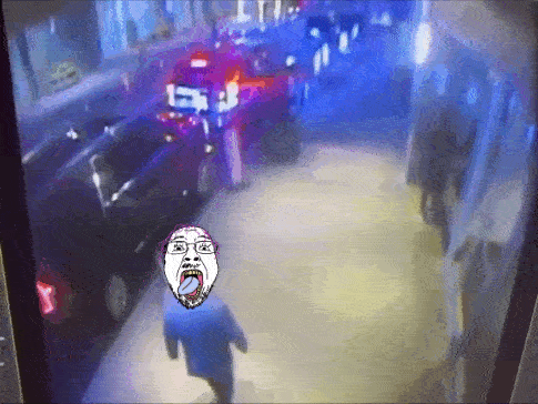 2soyjaks Luigi_Mangione animated assassination brian_thompson chud crying dead death ext=gif footage glasses gun murder mustache open_mouth purple_hair scared smile stubble subvariant:chudjak_front subvariant:scholar teeth tongue tranny variant:bernd variant:chudjak variant:gapejak yellow_teeth // 485x364 // 10.3MB