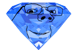 animated gem gem_skin glasses shiny smile soyjak subvariant:wholesome_soyjak teeth transparent_background variant:gapejak // 238x160 // 878.9KB