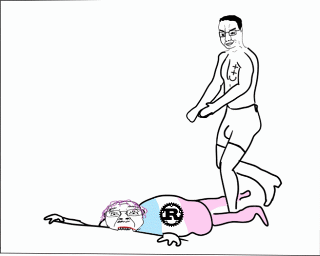 2soyjaks american_history_x animated arm bjarne_stroustrup blood bloodshot_eyes brain c++ crushing crying curb_stomp frown full_body glasses gore hair hand headstomp leg murder mustache open_mouth purple_hair rope rust_(programming_language) smile smirk smug soyjak stomp tranny variant:bernd variant:chudjak // 640x513 // 417.4KB