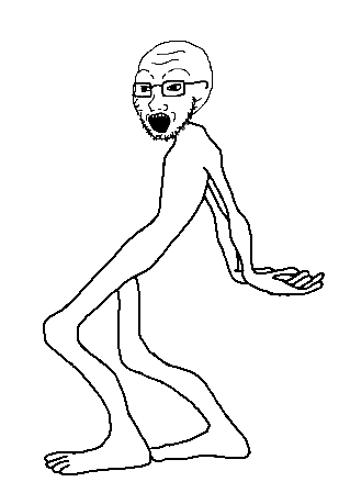 animated arm barefoot dame_tu_cosita dance foot full_body glasses hand leg open_mouth skinny soyjak stubble transparent_background variant:soyak // 309x439 // 42.6KB