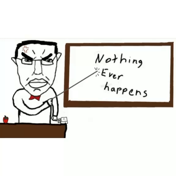 anger_mark angry animated apple bowtie desk mug nothing_ever_happens nothingburger subvariant:chudjak_front teacher variant:chudjak whiteboard // 576x576 // 297.5KB