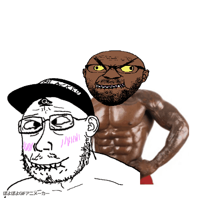 bbc glasses meta:pornographic_content soyjak spade stubble tattoo variant:cirrus variant:rotjak // 400x400 // 659.5KB