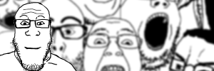 animated banner closed_mouth glasses multiple_soyjaks open_mouth soyjak_party stubble talking variant:bernd variant:chudjak variant:markiplier_soyjak variant:nojak variant:soyak // 300x100 // 33.0KB