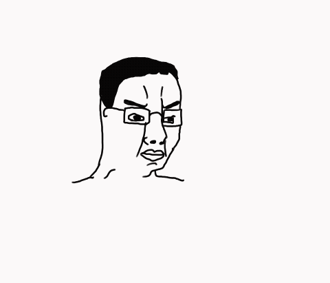 animated arm blood closed_mouth decapitation glasses gore gun hair hand nazi_salute nazism open_mouth shooting shotgun sieg_heil soyjak text variant:chudjak // 480x411 // 467.0KB
