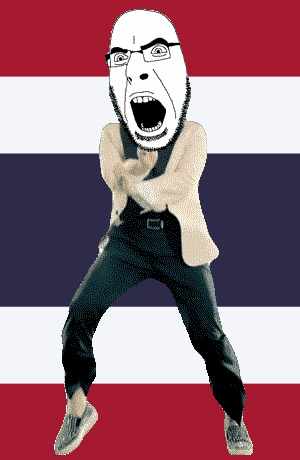 angry animated country dance flag flag:thailand gangnam_style glasses open_mouth soyjak stubble thailand variant:cobson // 300x460 // 501.9KB