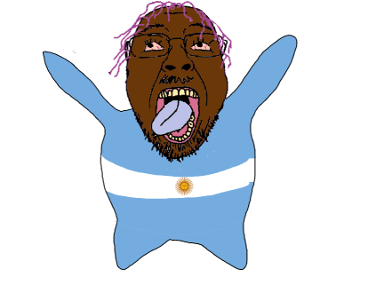 animated argentina arm bloodshot_eyes brown_skin country ext=gif flag flapping full_body glasses leg mustache open_mouth pink_hair purple_hair shitgentina stubble tongue tranny variant:bernd yellow_teeth // 423x330 // 62.8KB