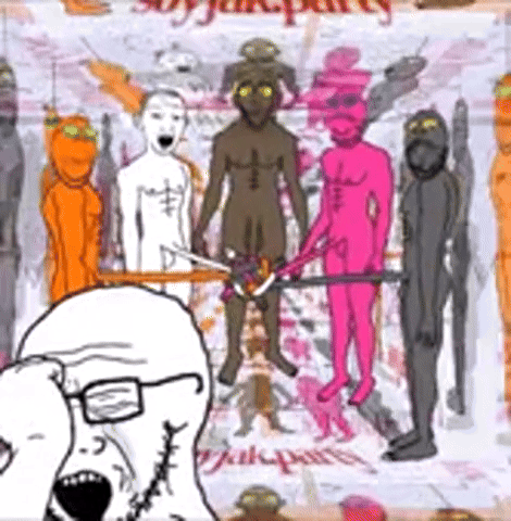 animated buff crying doll_(user) froot glasses kuz penis root soot soot_colors soyjak soyjak_party variant:carterjak variant:gapejak variant:kuzjak variant:nojak variant:soyak // 470x480 // 2.5MB
