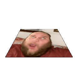 2019 3dgifmaker animated beard closed_mouth clothes distorted ext=gif fat fat_duel glasses irl open_mouth red_tshirt schizo soyboy subvariant:fatjak_irl tshirt variant:fatjak // 250x250 // 566.1KB