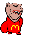 amerimutt arm ass brown_skin dance ear full_body gyatt leg lips mcdonalds meta:low_resolution open_mouth red_body soyjak stubble subvariant:impish_amerimutt twerk variant:impish_soyak_ears // 98x117 // 67.8KB