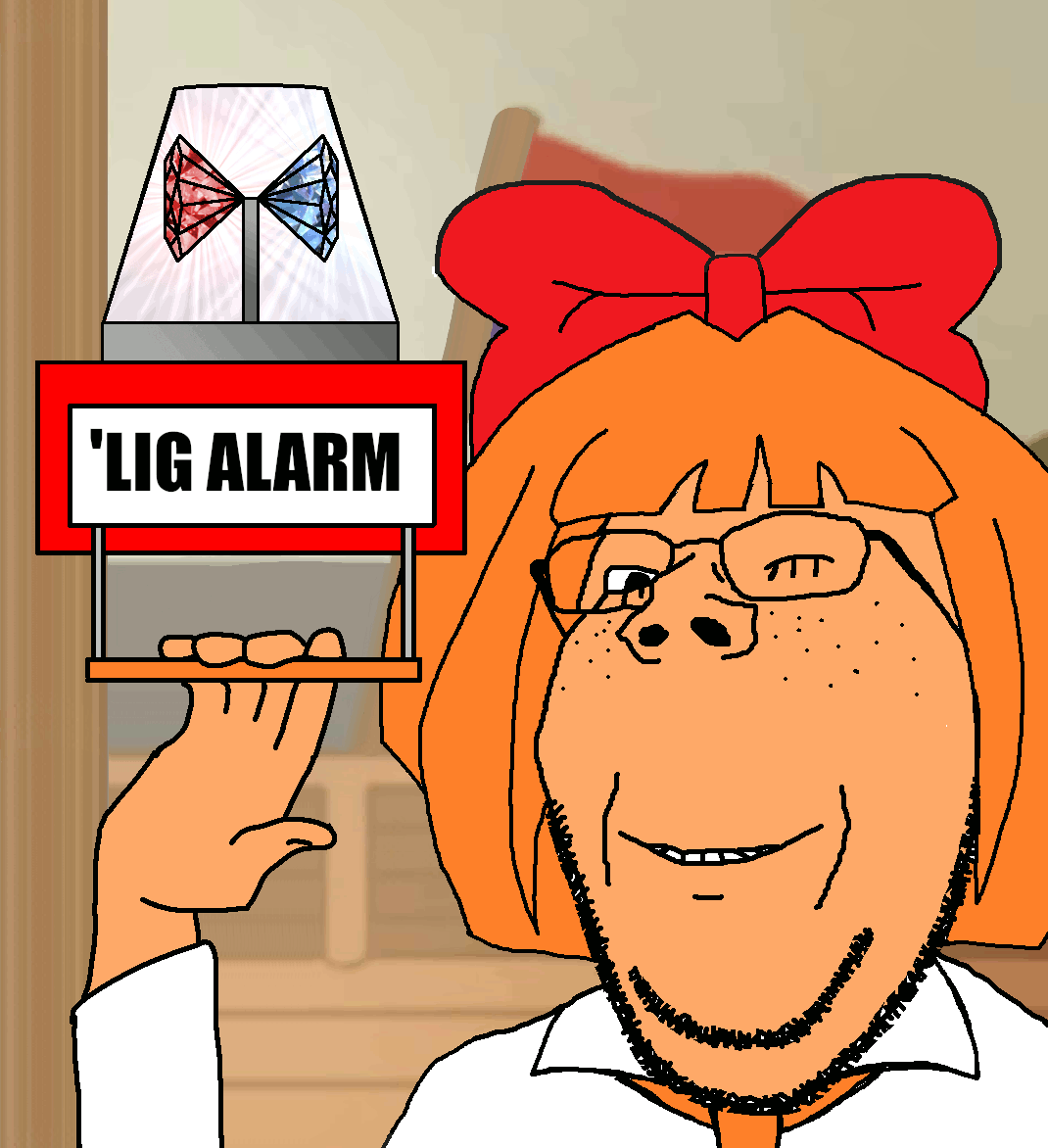 alarm animated arm boat bowtie clothes flag gem glasses hand holding_object mymy necktie ongezellig orange_hair orange_skin pirate_ship police_light sea smile soyjak stubble subvariant:wholesome_soyjak text variant:gapejak wink // 1070x1172 // 902.6KB