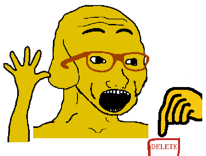 animal animated arm button dog ear glasses hand hands_up janny open_mouth soyjak stubble variant:excited_soyjak yellow_skin // 658x500 // 30.3KB