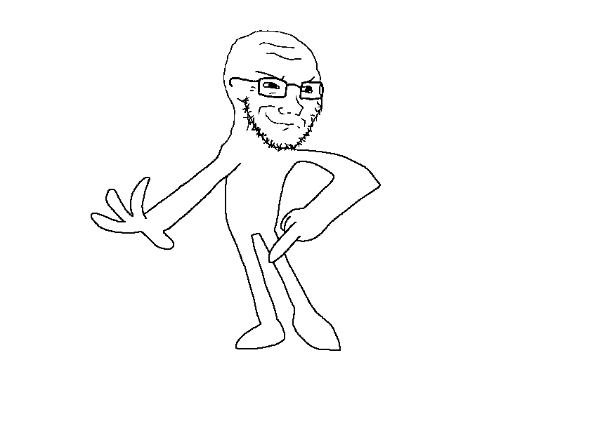animated closed_mouth dance glasses middle_finger smile smug soyjak stubble variant:soyak // 854x600 // 467.6KB