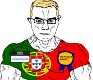 aryan blue_eyes celebration eyes_like_the_o-o-cean flag:portugal glasses jewishautismaward78_(namefag) portugal subvariant:chudjak_front subvariant:muscular_chud variant:chudjak yellow_hair // 960x825 // 179.5KB