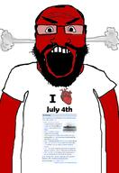 1054 1643 1644 1776 1938 1943 1945 1946 1988 1995 2018 angry arm auto_generated beard clothes country glasses july july_4 open_mouth red soyjak steam subvariant:science_lover text variant:markiplier_soyjak wikipedia // 1440x2096 // 623.7KB