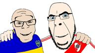2soyjaks argentina bald blue_eyes blue_shirt boca_juniors brown_eyes football glasses looking_at_you no_more_brother_wars open_eyes river_plate smile soccer stubble superclasico tan_skin variant:cobson variant:feraljak white_background white_shirt white_skin // 1920x1080 // 516.8KB 2soyjaks argentina bald blue_eyes blue_shirt boca_juniors brown_eyes football glasses looking_at_you no_more_brother_wars open_eyes river_plate smile soccer stubble superclasico tan_skin variant:cobson variant:feraljak white_background white_shirt white_skin // 1920x1080 // 516.8KB