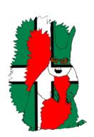 angry animal country dumnonia flag full_body glasses medieval open_mouth soyjak squirrel stubble subvariant:feralsquirrel tail united_kingdom variant:feraljak // 500x730 // 148.8KB