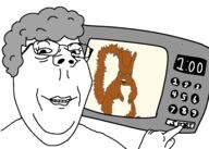 animal animal_abuse female glasses grandma hair hand incomprehensible_woahjack lips microwave old skibidi smile soyjak squirrel subvariant:auntie_grandma subvariant:feralsquirrel subvariant:wholesome_soyjak text toilet variant:feraljak variant:gapejak // 961x685 // 88.0KB