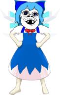 anime baby blue_hair blue_shirt cirno deformed subvariant:jacobson touhou variant:a24_slowburn_soyjak video_game // 252x396 // 57.2KB