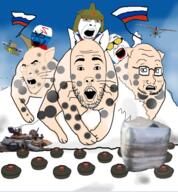 T-90 animal destroyed_tank drone flag:russia glasses landmine leopard mobik_meat_cube multiple_soyjaks open_mouth plane russia snow stubble tank variant:alicia variant:cobson variant:fantajak variant:soyak variant:unknown zigger // 477x514 // 335.5KB