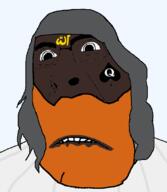 Allah_is_non_existent allah allah_pidoras arabic_text beard biting_lip black_skin brown_skin frown god grey_hair islam nigger orange_hair queen_of_spades subvariant:hornyson variant:cobson white_shirt // 721x828 // 74.1KB