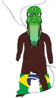atm bbc black_skin brazil closed_mouth clothes country flag flag:brazil full_body glasses hand leg penis soyjak speech_bubble_empty stubble variant:markiplier_soyjak // 1092x1911 // 238.0KB