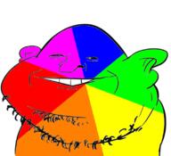 colorful ear redraw smile soyjak stubble variant:impish_soyak_ears // 796x727 // 177.6KB