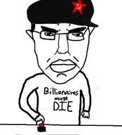 button clothes communism glasses hat millions_must_die text variant:chudjak // 615x680 // 135.6KB