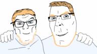 a10_eyes aryan blond blond_beard blue_eyes friendship glasses hair no_more_brother_wars smile stubble subvariant:feralaryan subvariant:teutonson template transparent variant:cobson variant:feraljak // 1920x1080 // 71.4KB