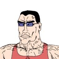 aryan aryan_beast aryan_bvll gigachud he_will_always_be_a_gem manly manlybadasshero red_shirt subvariant:perceptive_chud widows_peak // 799x799 // 36.4KB