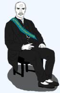 arm balding catholic closed_mouth clothes ear ecuador gabriel_garcia_moreno grey_hair mustache president presidential_sash soyjak subvariant:chudjak_front text variant:chudjak // 914x1399 // 254.2KB