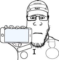 award cap closed_mouth clothes glasses hat holding_phone neutral phone stubble subvariant:neutralplier subvariant:phoneplier template variant:markiplier_soyjak white_background // 908x924 // 32.8KB