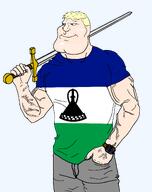 arm aryan blond blue_eyes clothes country flag grey_pants hair hand holding_object holding_sword lesotho mokorotlo muscles muscular_male soyjak subvariant:mexiaryan sword transparent_background variant:meximutt white_skin yellow_hair // 1514x1910 // 147.1KB arm aryan blond blue_eyes clothes country flag grey_pants hair hand holding_object holding_sword lesotho mokorotlo muscles muscular_male soyjak subvariant:mexiaryan sword transparent_background variant:meximutt white_skin yellow_hair // 1514x1910 // 147.1KB