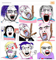 GNULinux a_(4chan) acne angry anime arch_linux arm bloodshot_eyes blue_hair blush bowtie chino_kafuu cigarette clothes crazed crying dall_e dead ear flag gabriel_dropout glasses gochiusa hair hand hanging holding_object i_love makeup mustache nintendo open_mouth ornament purple_hair rope satania smoking soyjak stubble subvariant:crazed_troonjak subvariant:soyak_(crazed) suicide text tongue tranny tuxedo variant:alicia variant:bernd variant:cobson variant:feraljak variant:gapejak variant:markiplier_soyjak variant:soyak video_game white_skin yellow_hair yellow_teeth // 560x604 // 176.6KB