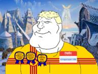 a10_eyes agartha agarthan aryan award bwc closed_mouth gringoslayer1488_(namefag) hello_my_name_is_(sticker) imperator_(user) mexicaryan mexico neon smug subvariant:mexiaryan yellow_hair // 1200x904 // 1.4MB