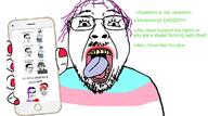blushing centrism centrist comic crying helmet mask meta:tagme nazism paxiti soyjak text tranny tranny_logic trans_rights troon variant:bernd variant:chudjak // 1200x669 // 87.8KB
