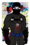 Warrior-Z(user) arabic_text balaclava bat batman batman_(series) buff caligraphy flag flag:norway flag:shahada full_body iron islam kratos kufic muscles muscular_male muslims norway punisher red self_insert shahada skull soybooru spawn stick subvariant:chudjak_front variant:chudjak // 240x365 // 107.6KB