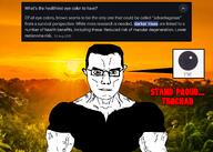 2soyjaks aryan brown_eyes buff glasses hair looking_at_you muscles muscular_male nature subvariant:muscular_chud subvariant:wholesome_soyjak sun sunset t50 t50_eyes text variant:chudjak variant:gapejak vein wikipedia wordswordswords // 2100x1500 // 1.6MB