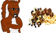 acorn animal broken cashew crossed_arms food glasses nuts raisin scared shocked squirrel squirreljak standing stubble subvariant:doctos variant:soyak // 1200x699 // 493.9KB
