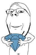 ai_generated closed_mouth gem glasses hand holding_gem holding_object looking_at_you smile stubble subvariant:wholesome_soyjak variant:gapejak // 675x1024 // 128.6KB