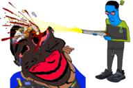 blue_skin gun gunshot jake jakparty_soy jartycuck logan shlog slopjak soyjak_blog subvariant:jartycuck variant:chudjak // 2999x2000 // 2.1MB