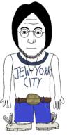 belt clothes eyebrows forehead_lines full_body glasses hair mouth_closed new_york nose shoe soyjak stubble variant:lennonjak // 852x1700 // 45.5KB