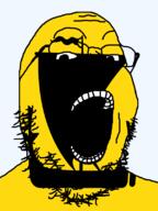 Nordland county flag flag:nordland glasses hair norway open_mouth ship soyjak stubble teeth transparent_background variant:gapejak // 600x800 // 37.3KB