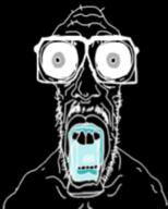 animated black_skin glasses inverted_colors large_eyes open_mouth stubble teeth variant:mentaljak // 204x255 // 2.1MB