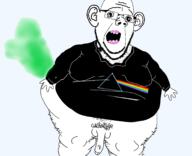 2soyjaks album_cover arm clothes cross_eyed fart fat glasses hairy hand leg music nsfw open_mouth penis pink_floyd prog_rock rainbow shitquality soyjak stinky stubble subvariant:cobusion the_dark_side_of_the_moon tshirt variant:gapejak variant:tony_soprano_soyjak // 1746x1415 // 550.0KB