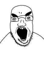 Variant:iritatejak glasses open_mouth soyjak stubble // 720x961 // 140.2KB