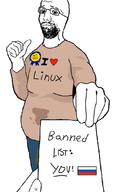 arm award beard closed_mouth developer fat flag:russia glasses hand holding_object i_heart linux list paper russia shit_stains smile smug soyjak sweat_stain sweating thumbs_up variant:bartender // 667x1079 // 272.4KB