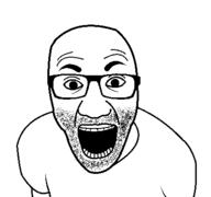 arm clothes glasses hair open_mouth soyjak stubble teeth template tshirt variant:el_perro_rabioso // 427x400 // 7.3KB